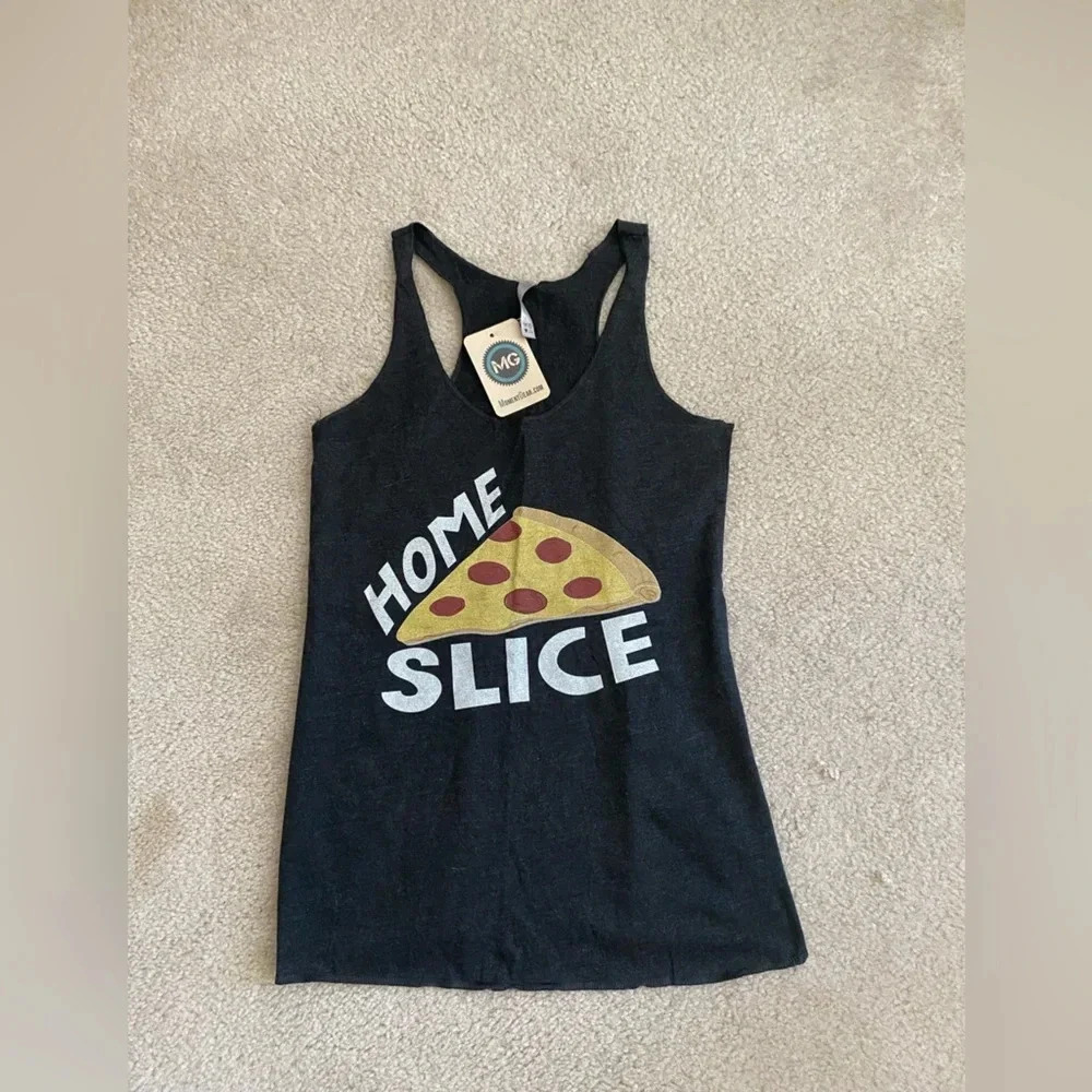 Pizza Home Slice tank top NWT